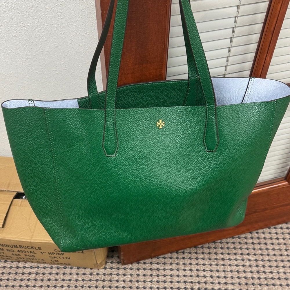 Tory Burch Emerald Green Tote